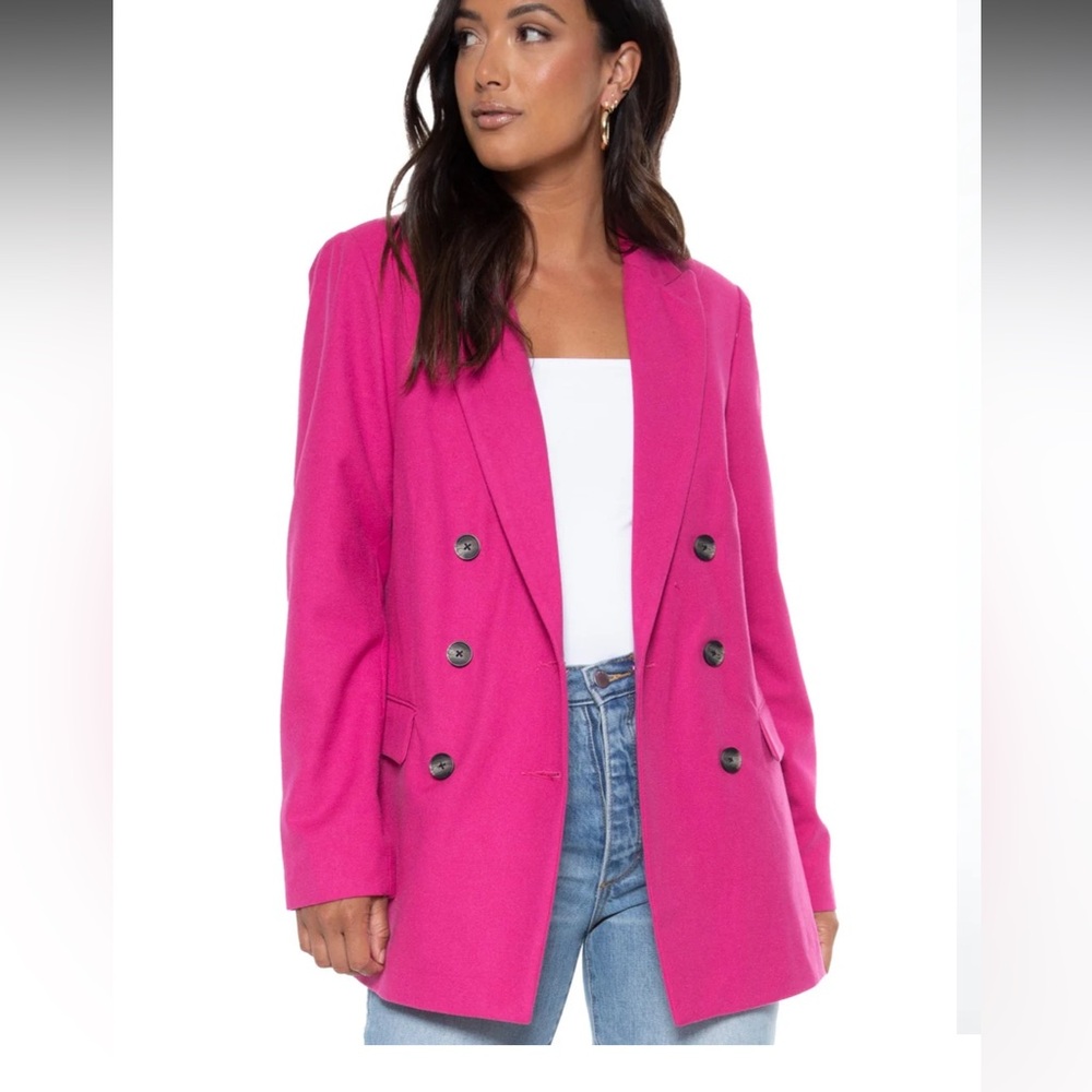 Blue Revival YOUR EX BOYFRIENDS BLAZER IN FUCHSIA PINK